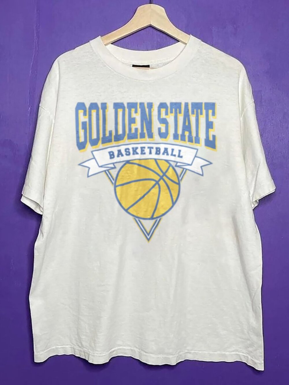Golden State Warriors Basketball Shirt, Retro Style Golden State Warriors Shirt